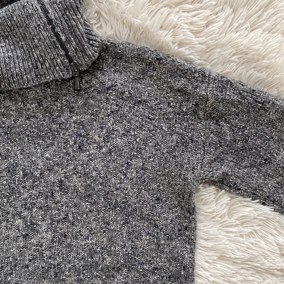 Jillian & Nicole Split Zip Cowl Neck Sweater 💗 Gray - Picture 9 of 16